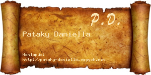 Pataky Daniella névjegykártya